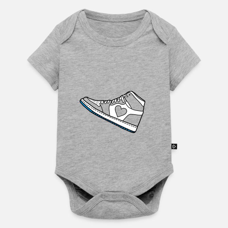 Têtes de baskets: Jordan 1 Retro High D - Body à manches courtes Premium Bébé - gris chiné