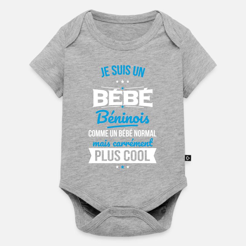 Bébé Béninois comme un Bébé normal mais plus Cool - Body à manches courtes Premium Bébé - gris chiné