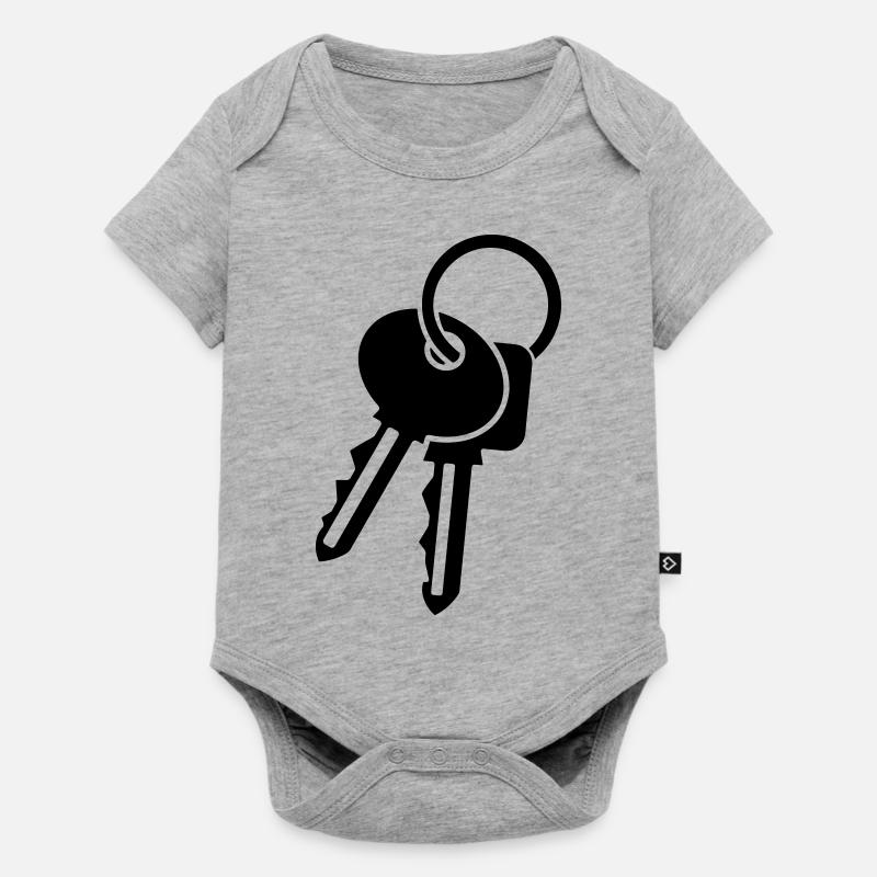 Porte-clés - clé - idée cadeau - Body à manches courtes Premium Bébé - gris chiné