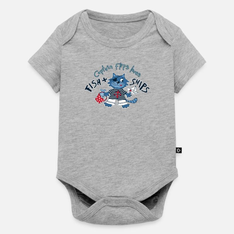 Capitaine Flips - Body à manches courtes Premium Bébé - gris chiné
