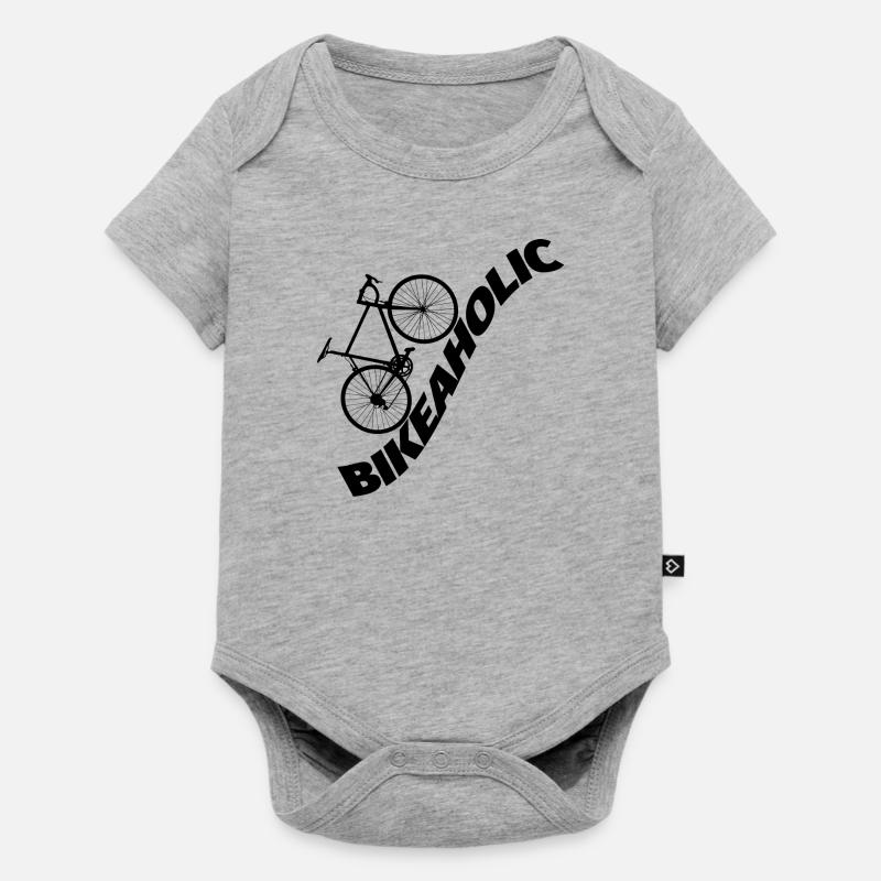 Vélo aholic - Body à manches courtes Premium Bébé - gris chiné