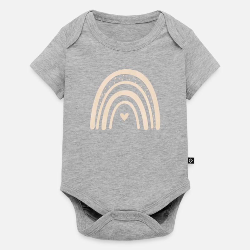 magic rainbow beige - Baby Premium short-sleeve bodysuit - heather grey