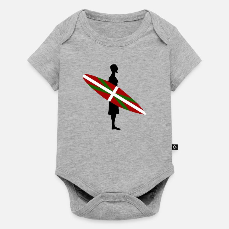 Surfeur Basque 2 - Body à manches courtes Premium Bébé - gris chiné