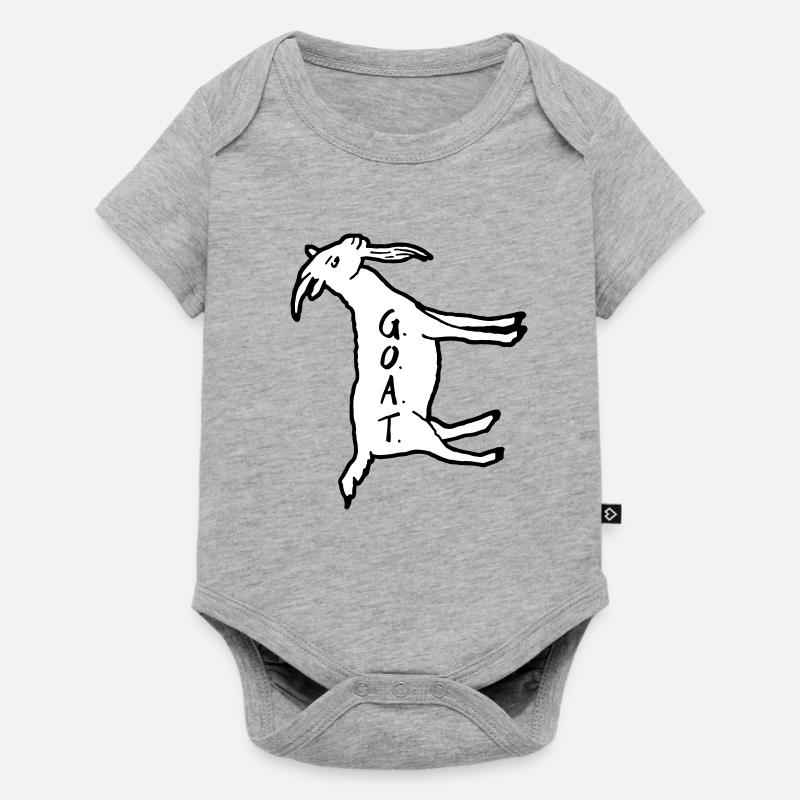 Chèvre 90 ° gauche - Body à manches courtes Premium Bébé - gris chiné