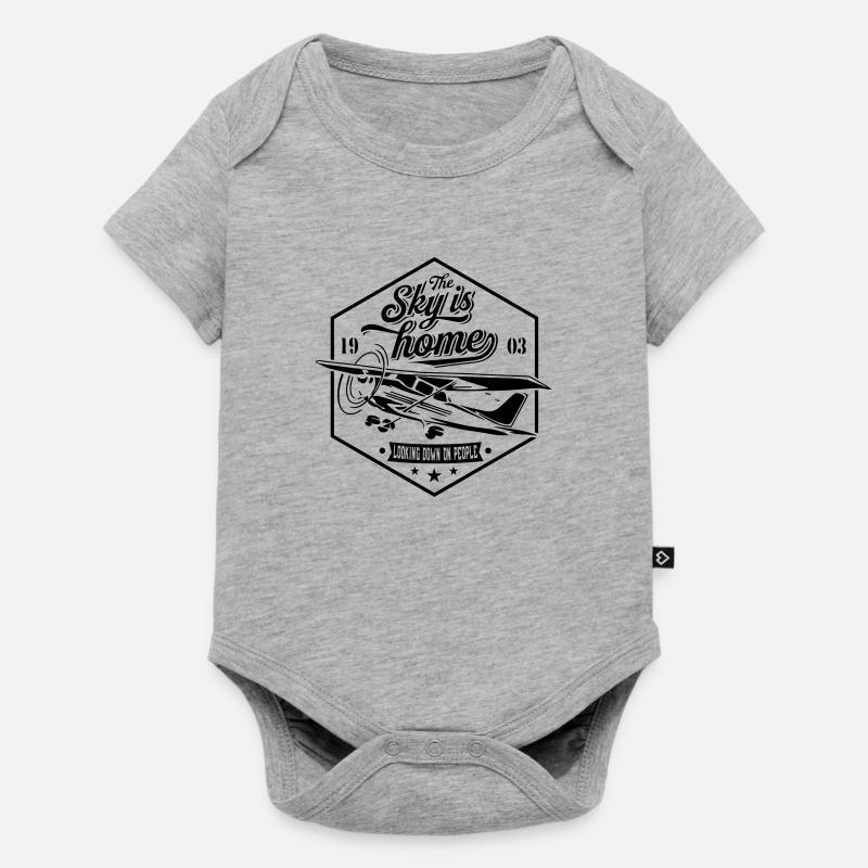 Pilots - Baby Premium Kurzarmbody - Grau meliert