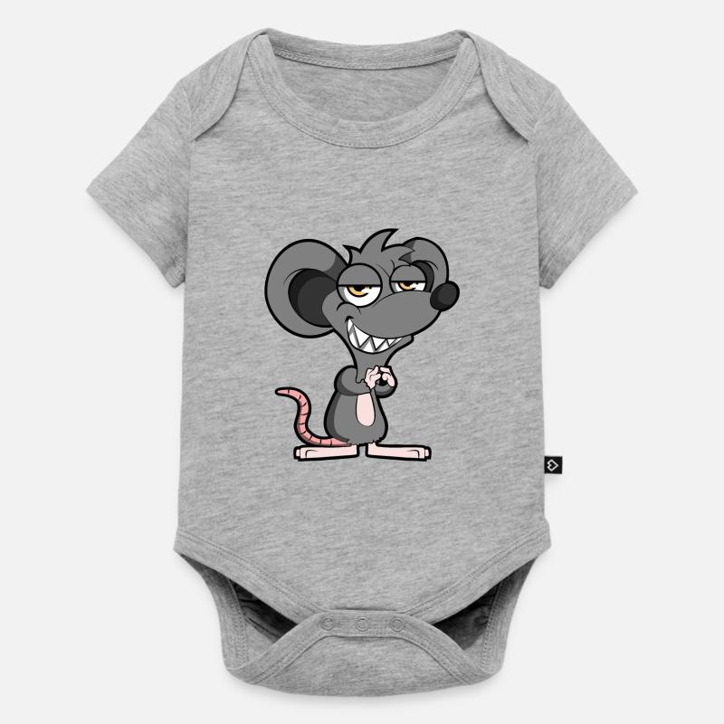 Souris qui rit - Body à manches courtes Premium Bébé - gris chiné
