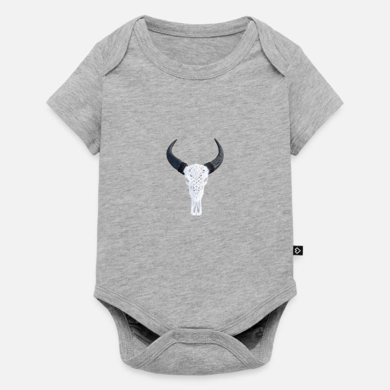 cornes - Body à manches courtes Premium Bébé - gris chiné
