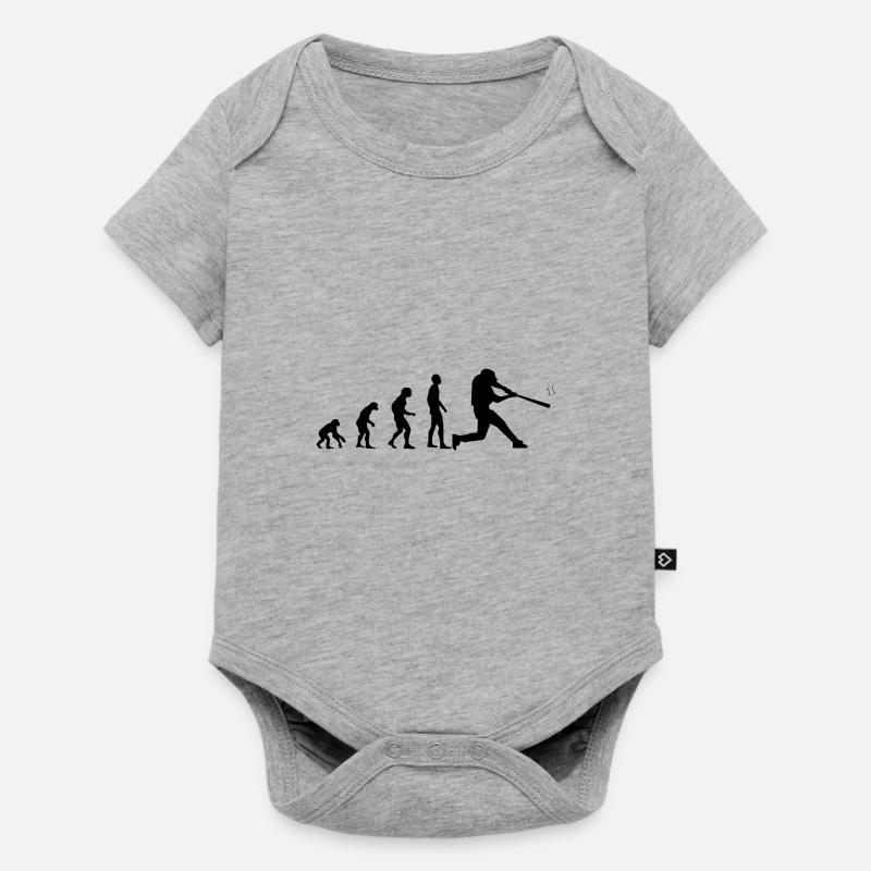 EVOLUTION baseball - Baby Premium short-sleeve bodysuit - heather grey