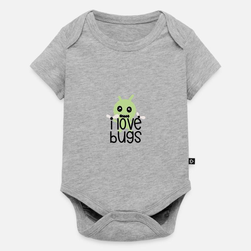 J'aime les insectes - Body à manches courtes Premium Bébé - gris chiné