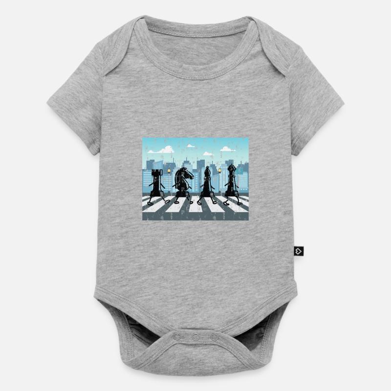 Échecs d’échecs - Body à manches courtes Premium Bébé - gris chiné