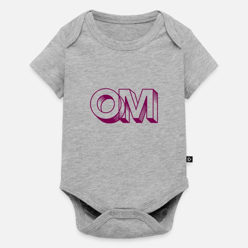 OM - Body à manches courtes Premium Bébé - gris chiné