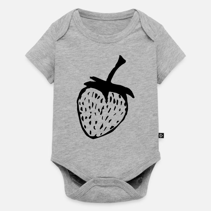 fraise - Body à manches courtes Premium Bébé - gris chiné
