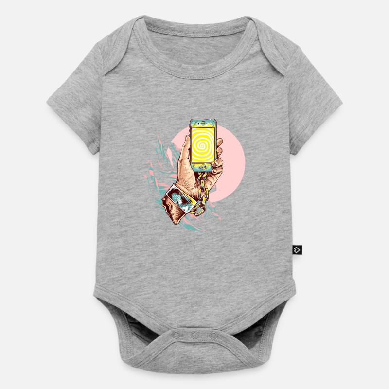 SELFIEMAD - Body à manches courtes Premium Bébé - gris chiné