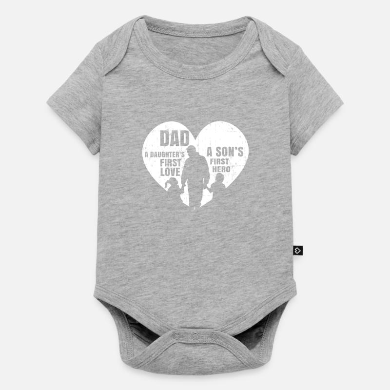 Papa papa - Body à manches courtes Premium Bébé - gris chiné