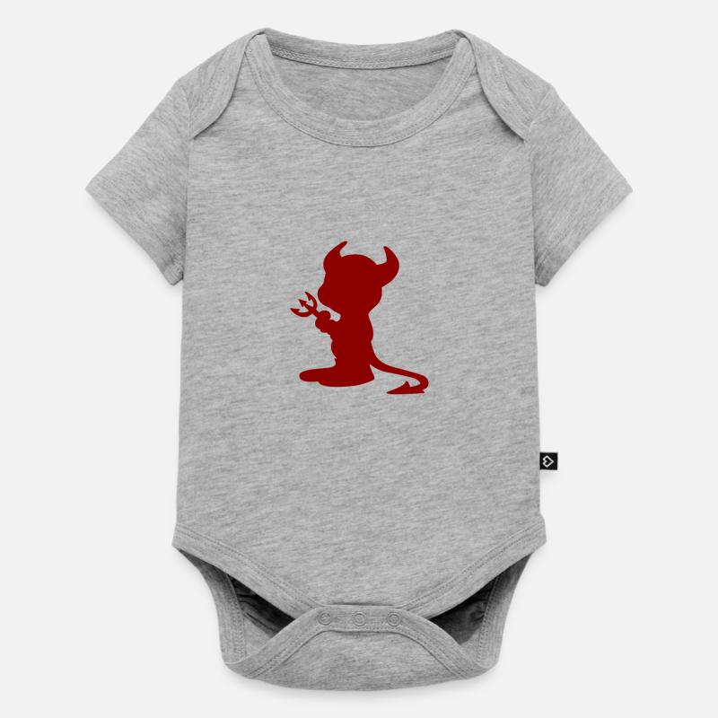 diable - Body à manches courtes Premium Bébé - gris chiné