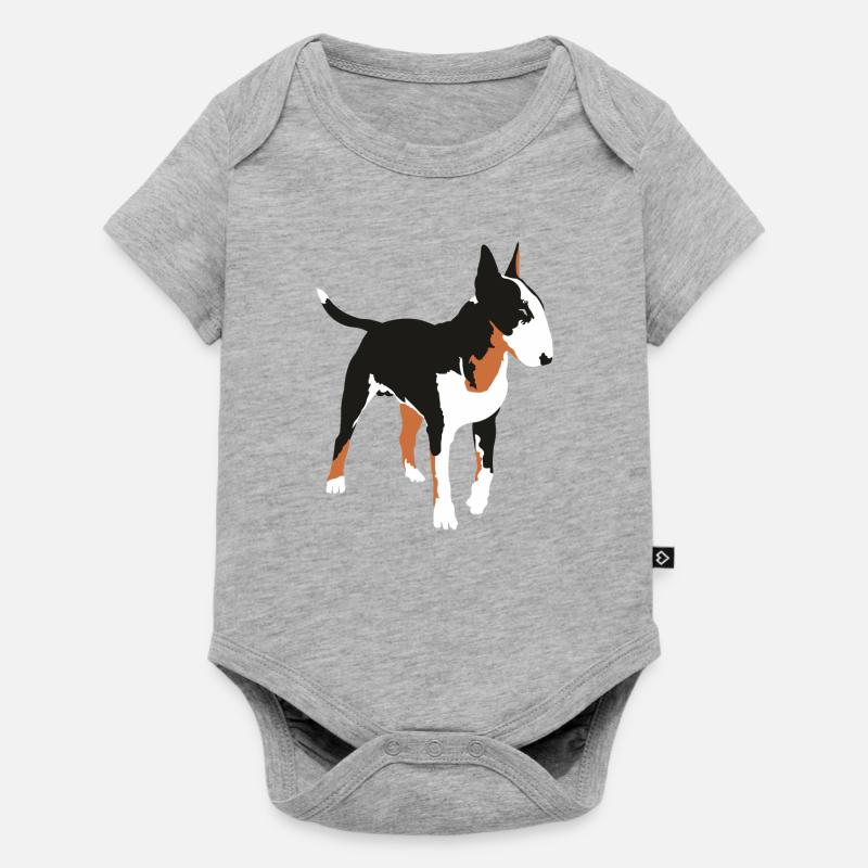 bull-terrier - Body à manches courtes Premium Bébé - gris chiné