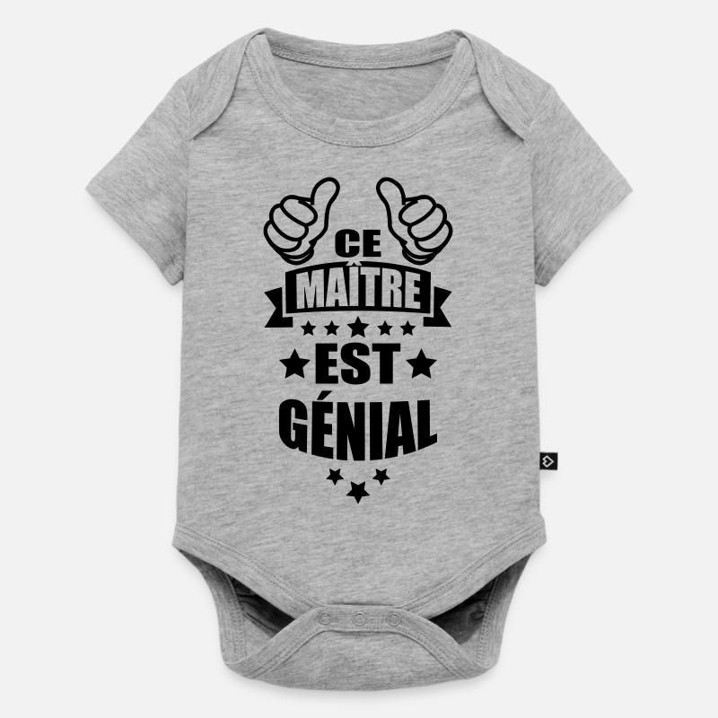 ce maître est génial - Body à manches courtes Premium Bébé - gris chiné