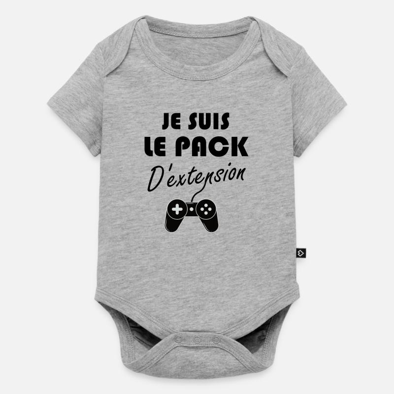 je suis le pack d'extension body bébé humour drôle - Body à manches courtes Premium Bébé - gris chiné