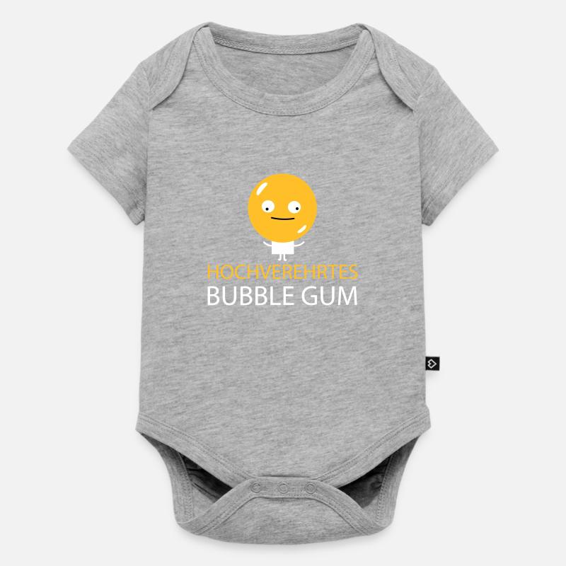 Kaugummi mit Publikum - Baby Premium Kurzarmbody - Grau meliert