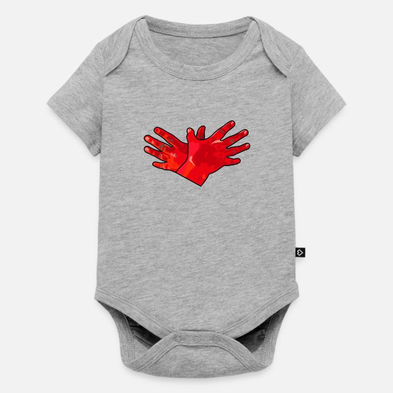 Shiponja, kuq e zi, Shiptar, Kosova, Durrt - Body à manches courtes Premium Bébé - gris chiné