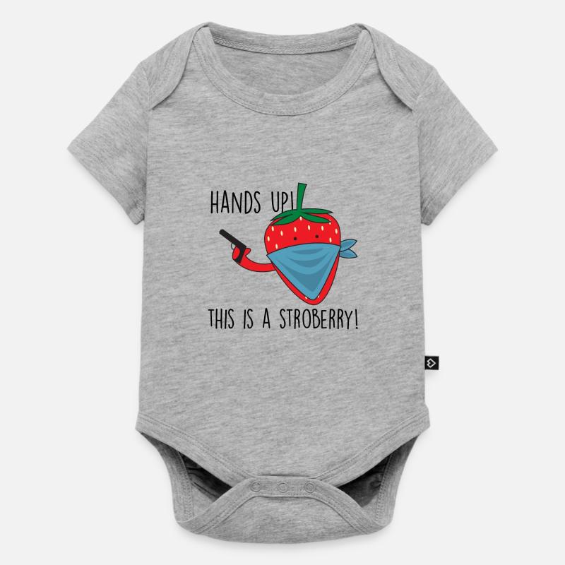 fraise - Body à manches courtes Premium Bébé - gris chiné