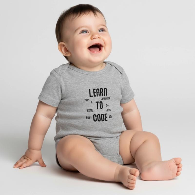 Learn To Code Programming Computer Scientist Gift Baby Premium short-sleeve bodysuit