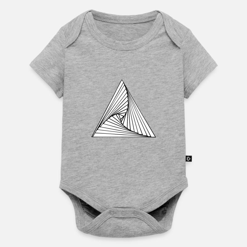 Geometr sends techno - Baby Premium short-sleeve bodysuit - heather grey