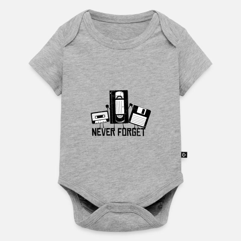Never forget 90s 90s Never forget gift - Baby Premium short-sleeve bodysuit - heather grey