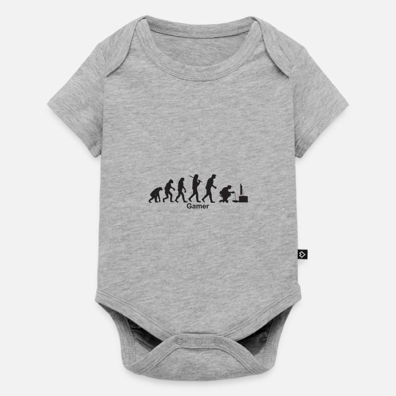 Evolution gamer / evolution chain gamers / gamers - Baby Premium short-sleeve bodysuit - heather grey