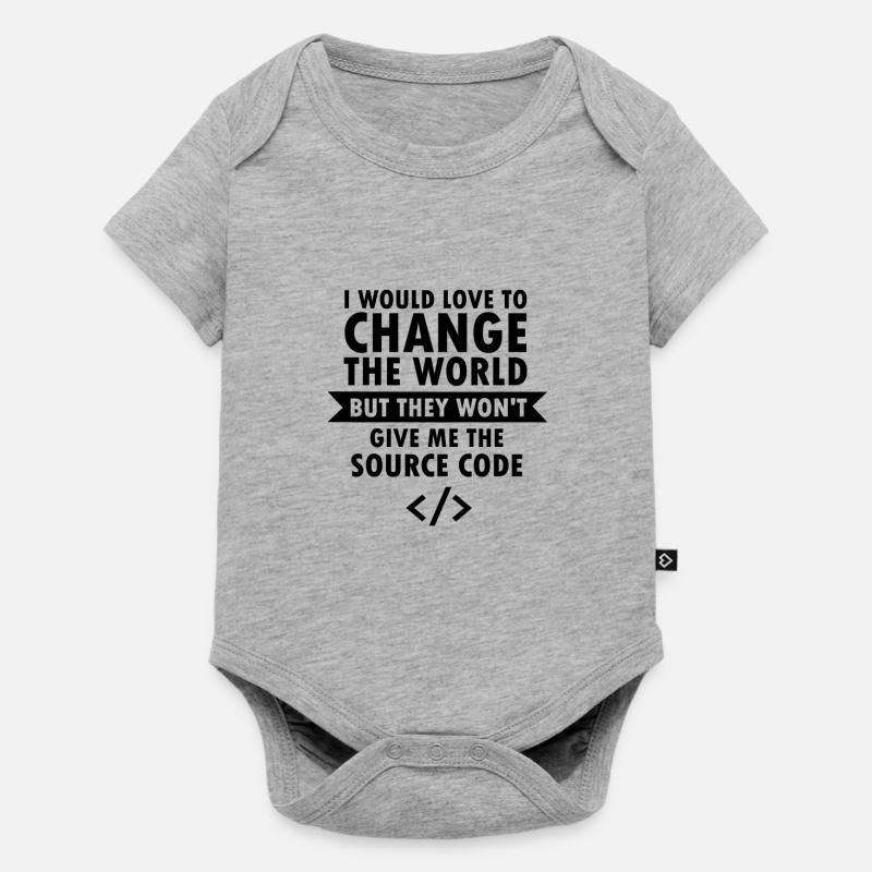 Programmierer Geschenk Programmieren Informatiker - Baby Premium Kurzarmbody - Grau meliert