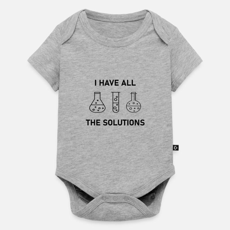 Chemist Gift Science Nerd Solutions Labor Lab - Baby Premium short-sleeve bodysuit - heather grey