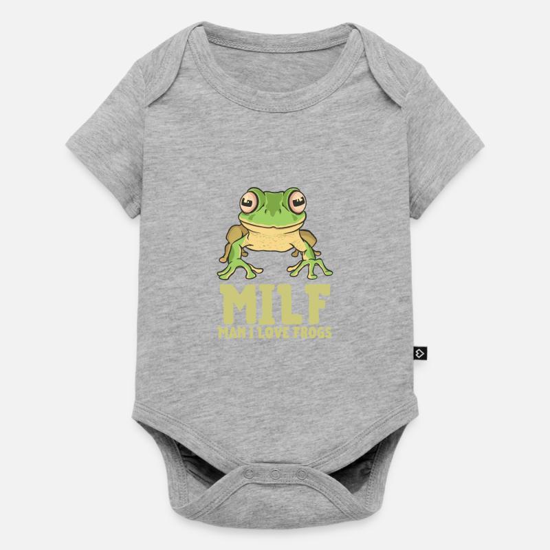 Grenouille - Body à manches courtes Premium Bébé - gris chiné