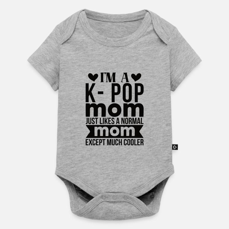 Idée cadeau K-Pop Kpop Mama - Body à manches courtes Premium Bébé - gris chiné