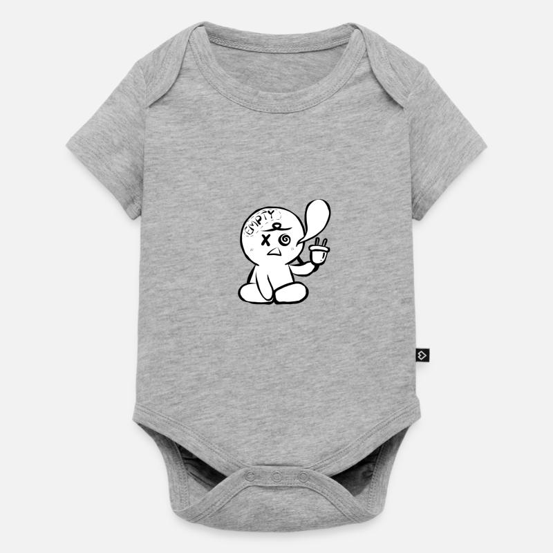 Empty brain - Baby Premium short-sleeve bodysuit - heather grey