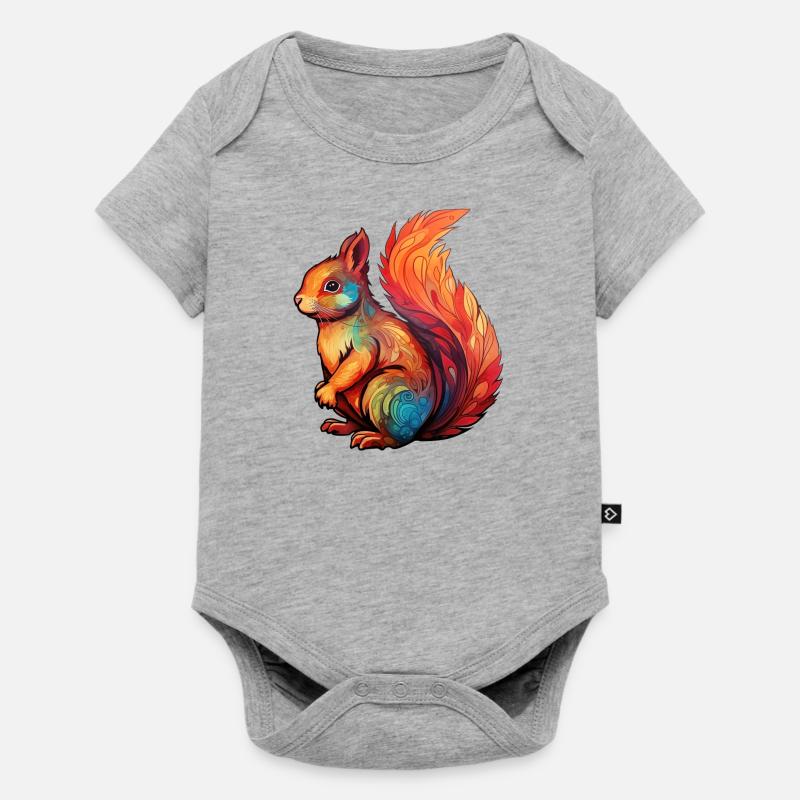 Écureuil - Body à manches courtes Premium Bébé - gris chiné