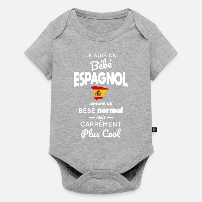 Bébé Espagnol comme un Bébé normal mais plus Cool - Body à manches courtes Premium Bébé - gris chiné