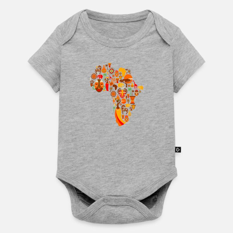 Afrique - Body à manches courtes Premium Bébé - gris chiné