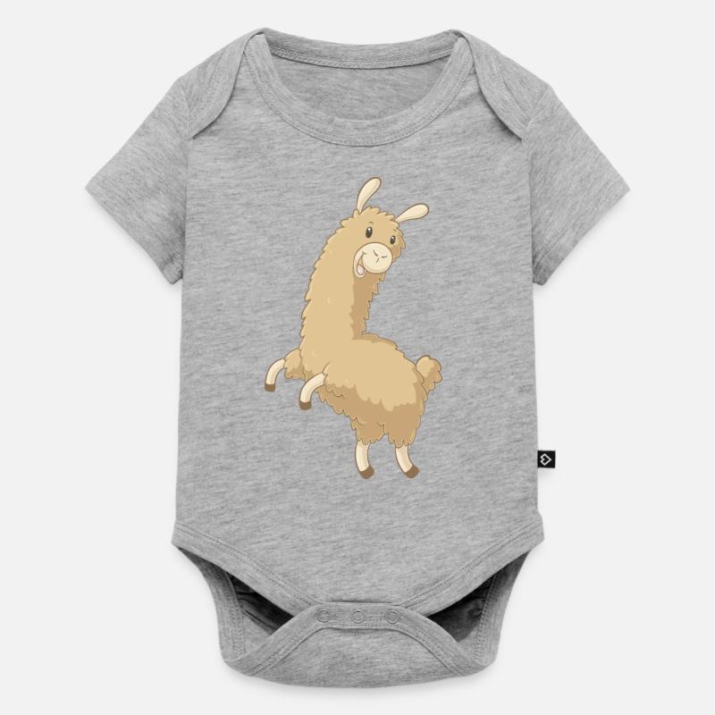 Sauter alpaca Comic - Body à manches courtes Premium Bébé - gris chiné