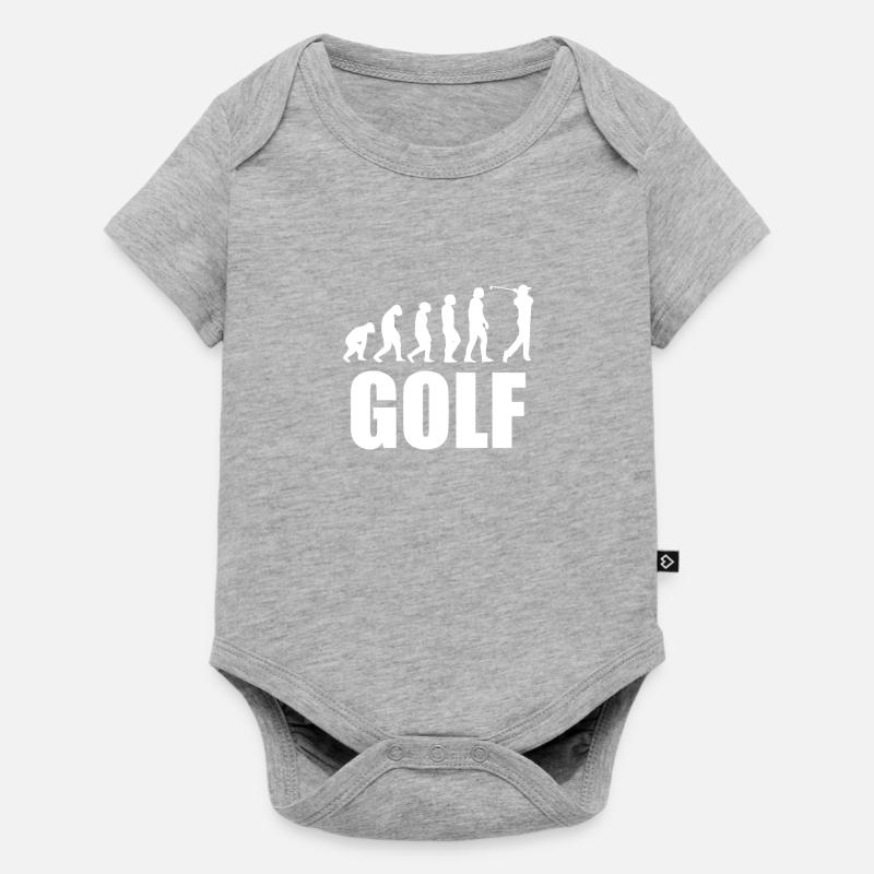 Golf Evolution Gift Golfer Retraité - Body à manches courtes Premium Bébé - gris chiné