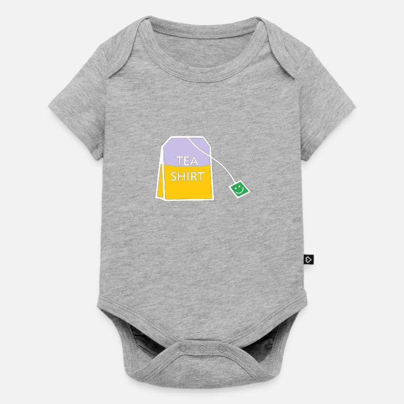 Teebeutel - Baby Premium Kurzarmbody - Grau meliert