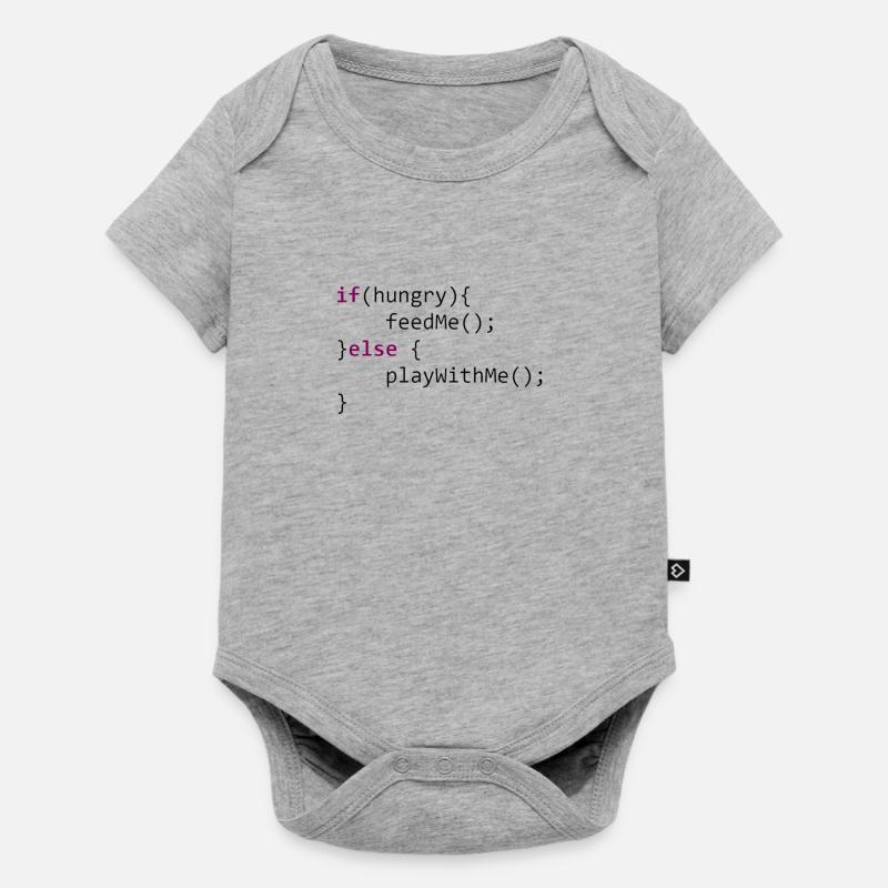 Hungriger Programmierer Java - Baby Premium Kurzarmbody - Grau meliert