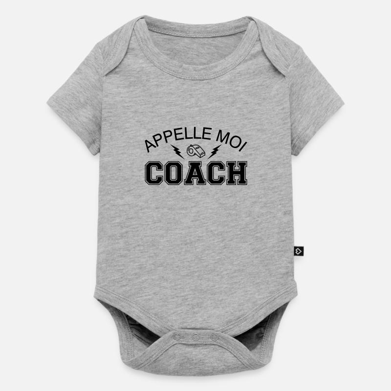 Appelle Moi Coach - Body à manches courtes Premium Bébé - gris chiné