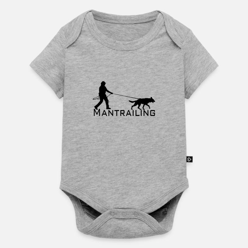 Mantrailing noir - Body à manches courtes Premium Bébé - gris chiné