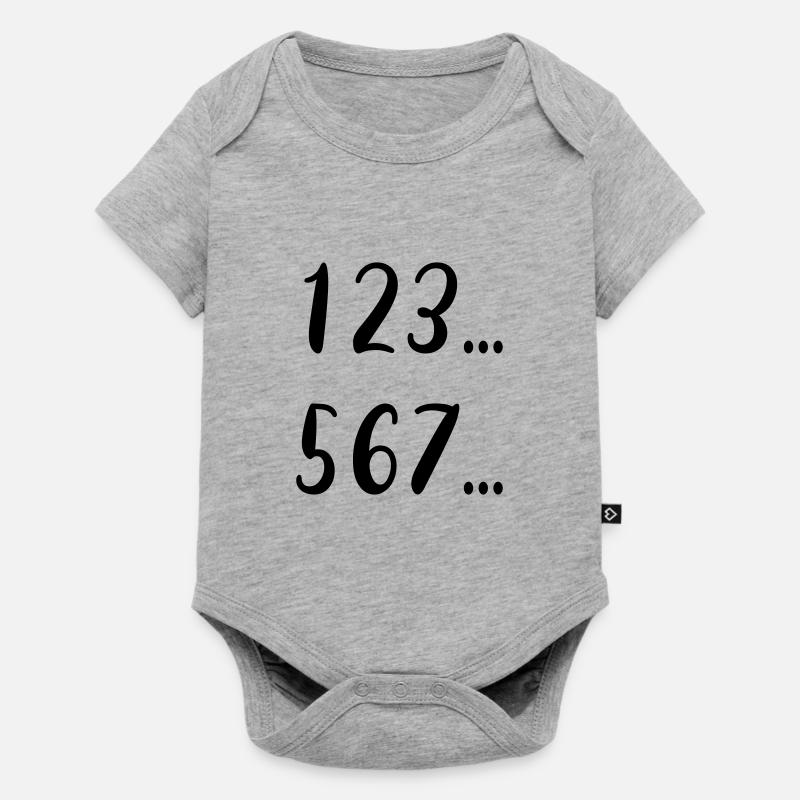 123 ... 567 ... Salsa Cubana Design. Conception de la danse. - Body à manches courtes Premium Bébé - gris chiné