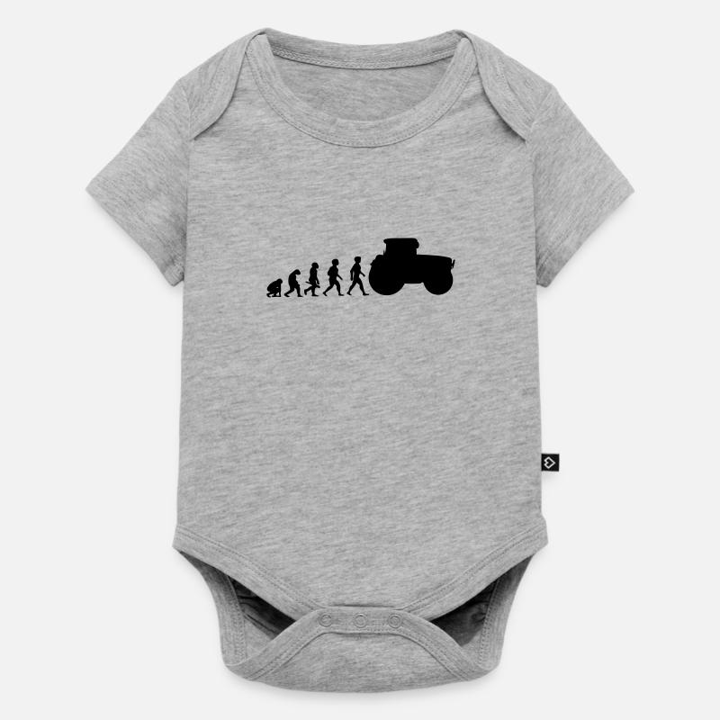 Evolution Traktor Traktor Traktor - Baby Premium Kurzarmbody - Grau meliert