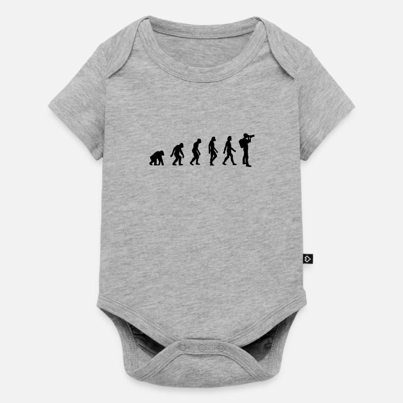 Photographe évolution - Body à manches courtes Premium Bébé - gris chiné