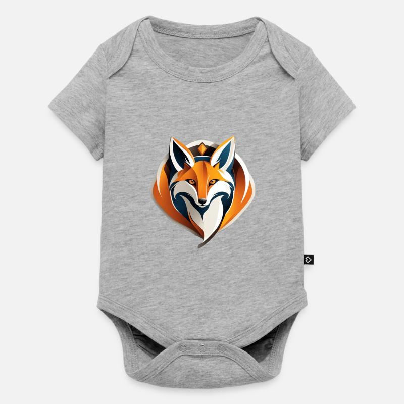 Fuchs - Baby Premium Kurzarmbody - Grau meliert