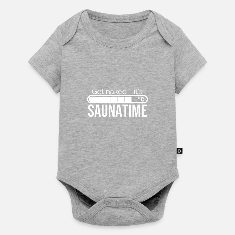 Sauna sauna temps saunatime sauner - Body à manches courtes Premium Bébé - gris chiné