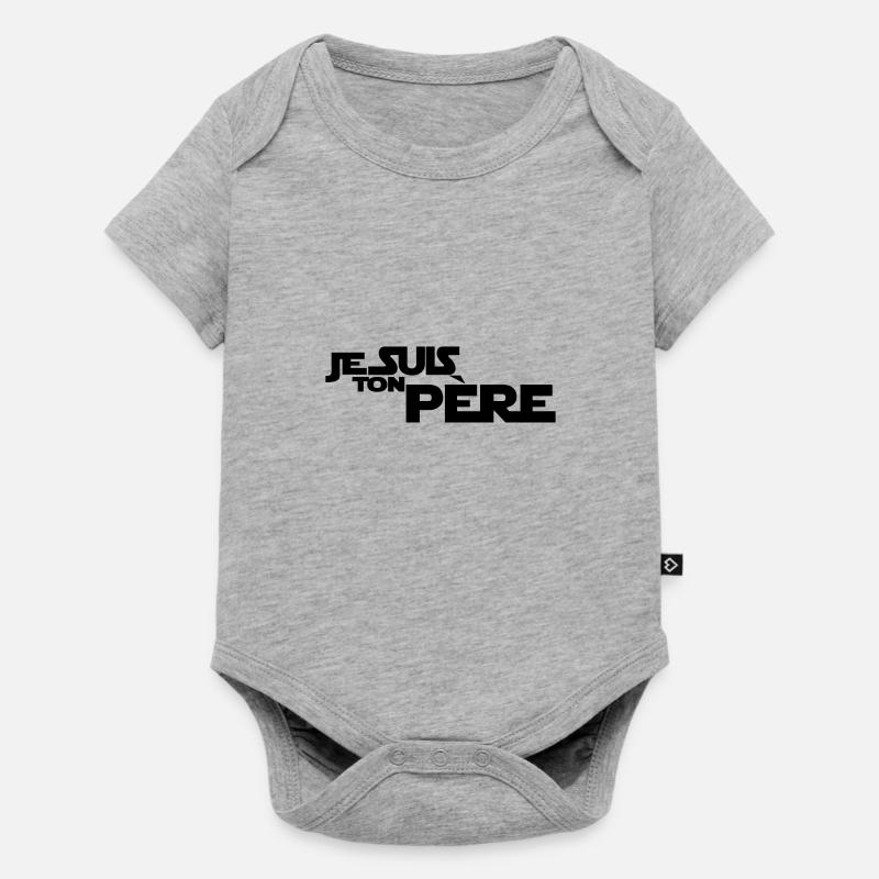 JE SUIS Ton père(design) - Body à manches courtes Premium Bébé - gris chiné