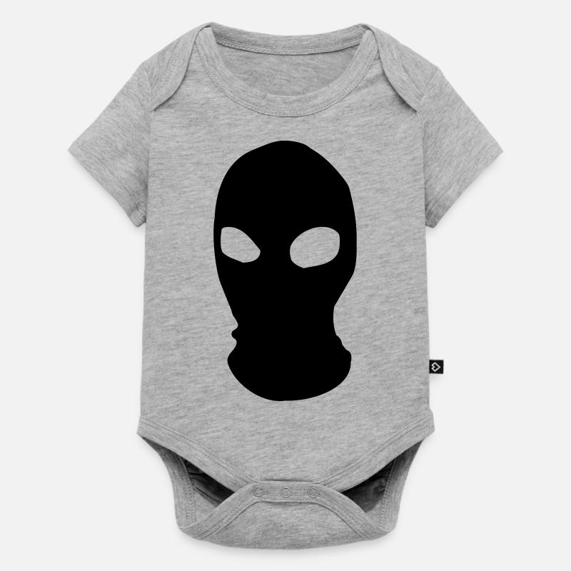 Masque - Body à manches courtes Premium Bébé - gris chiné